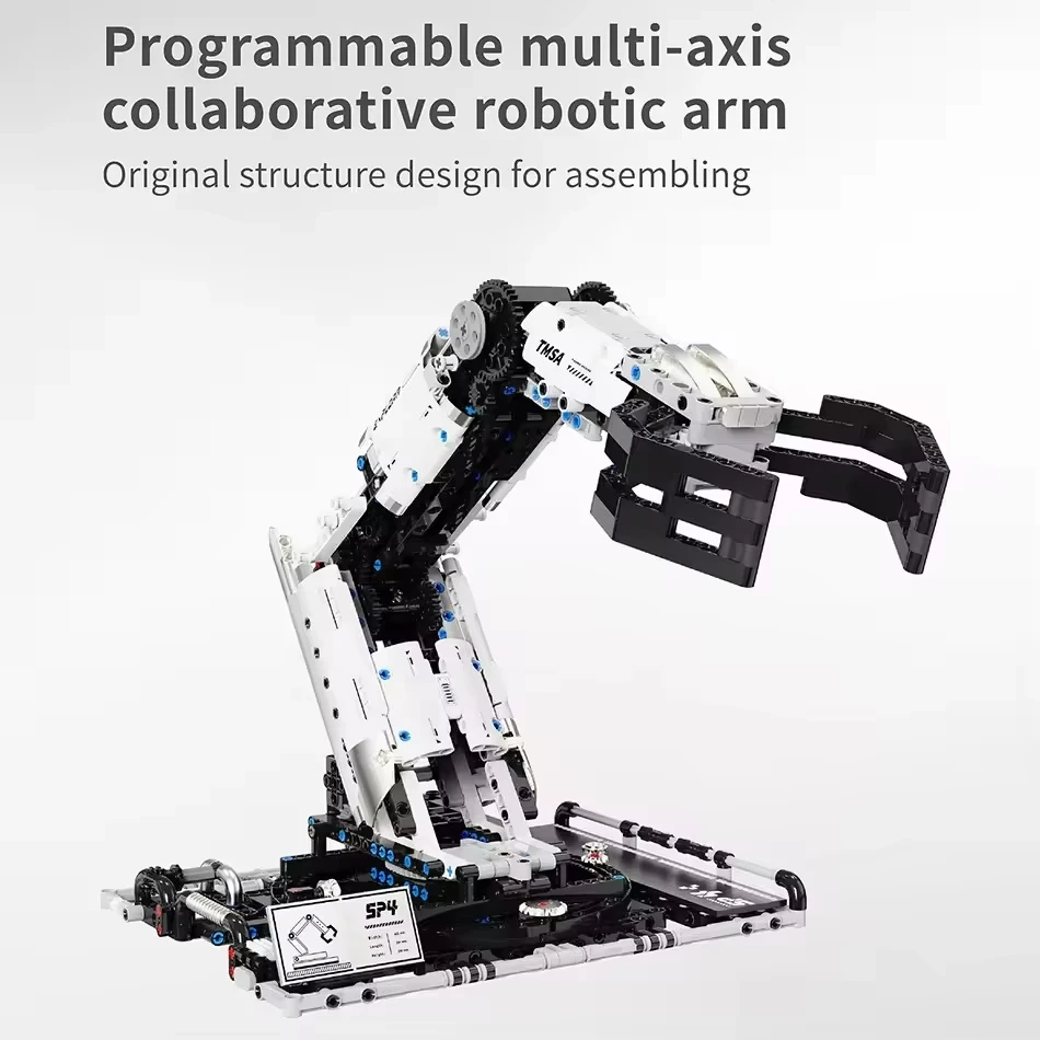 784 個 T2007 ロボットアームのテクニカルプログラミング MOC ビルディングブロックレンガ組み立てモデルのおもちゃ男の子のためのクリスマスギフトセット