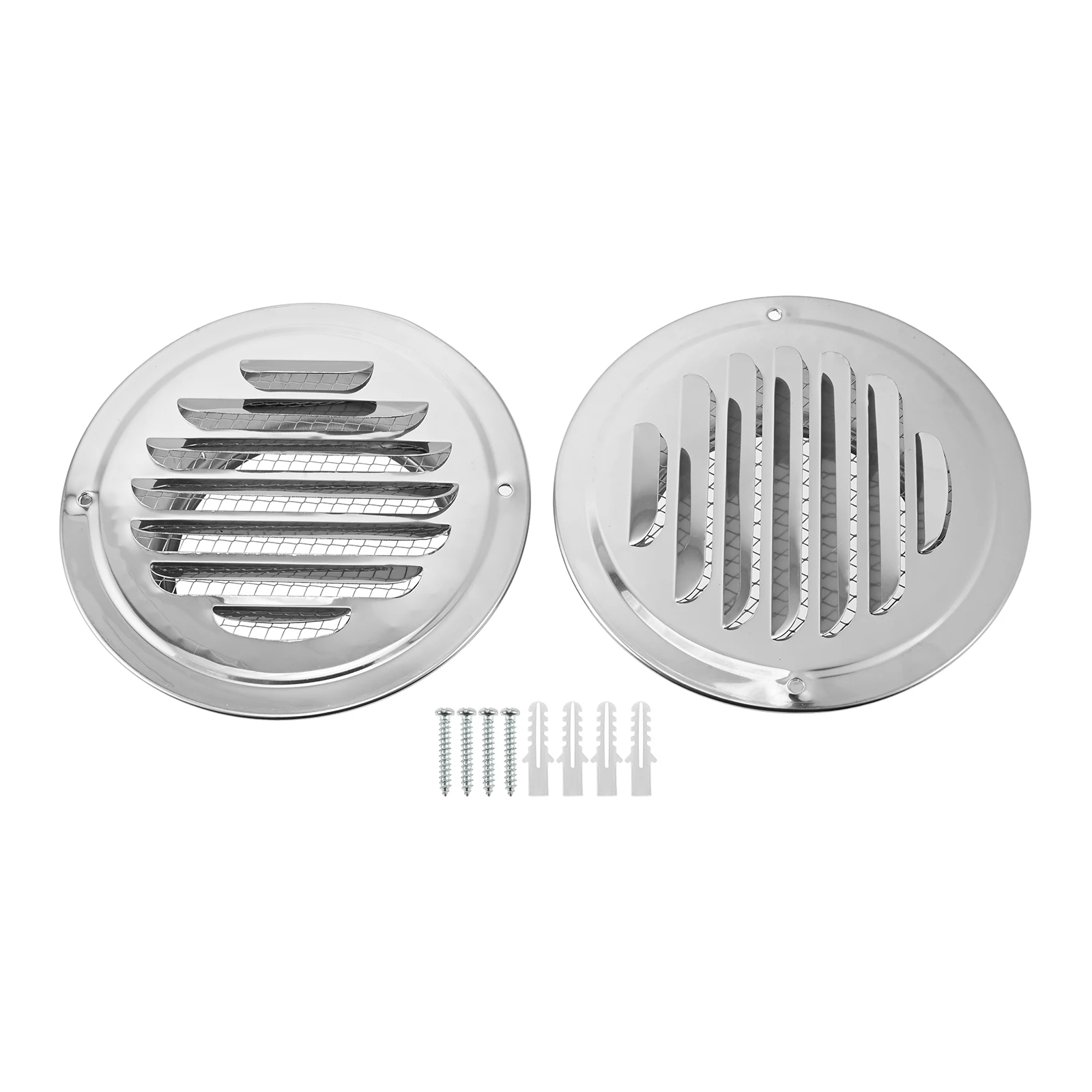 Rejilla de ventilación de acero inoxidable, protección contra insectos, conducto de pared Exterior para el hogar, cubierta de ventilación con pantalla de malla, 100mm/4 pulgadas, 2 uds.