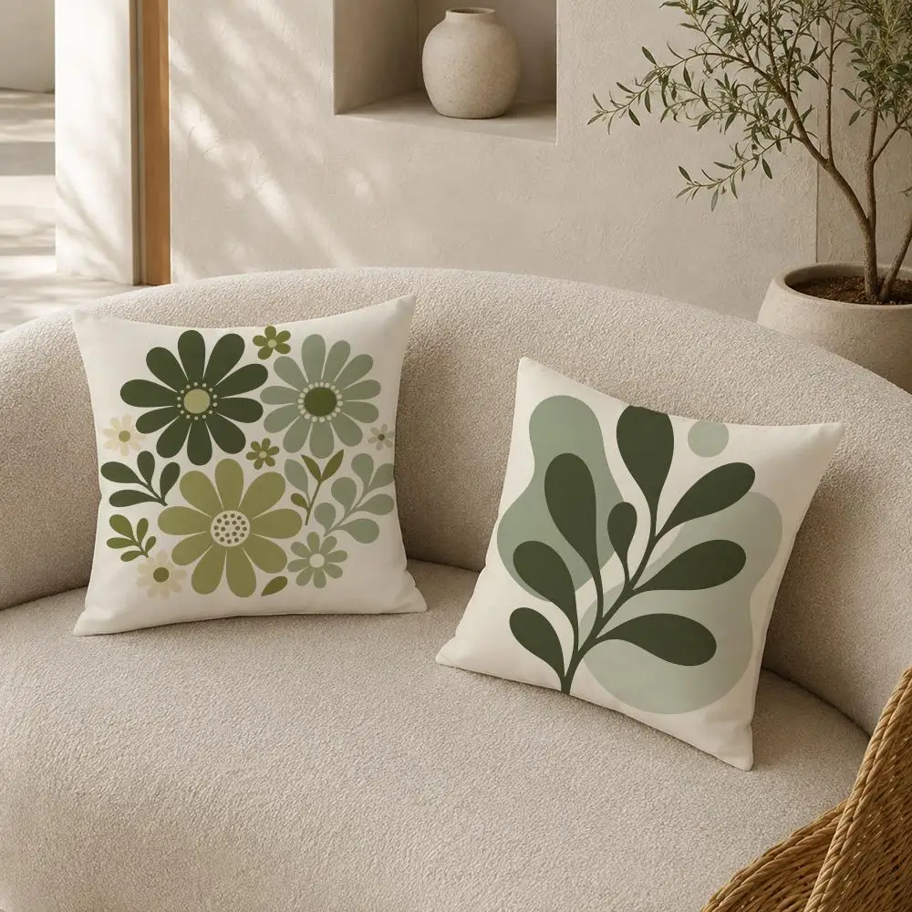 Botanical Wall Art Gift5 Cushion Cover Pillow Case plush Double-sided Print Square Covers Sofa Home Cushion