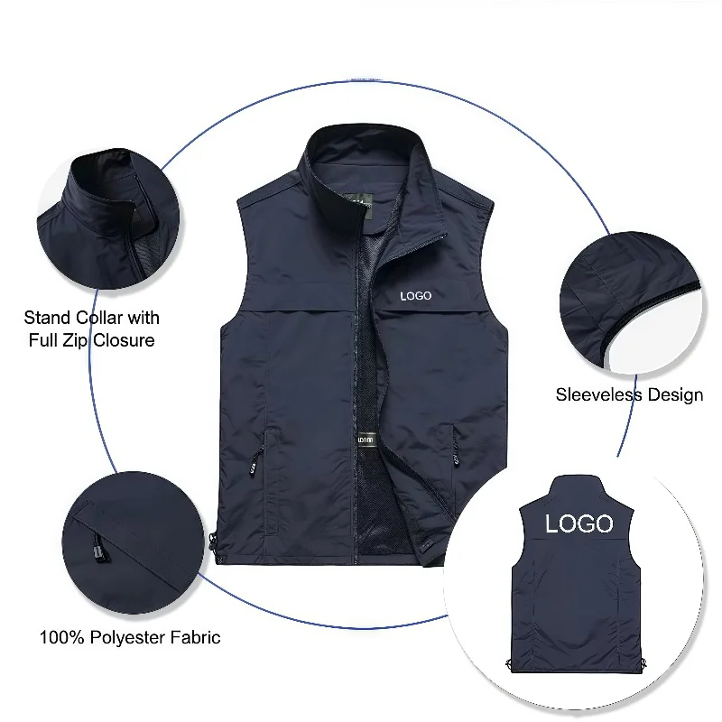 

Летний уличный мужской карманный жилет, тактическая куртка для снаряжения, жилет для фотографа, жилет для рабочего электрика, сварщика, ремонт, индивидуальные логотипы