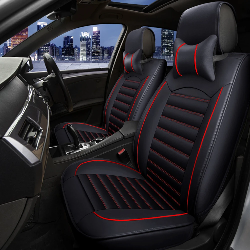 

Полный комплект универсальных чехлов для автомобильных сидений, подходящих для любой 5-местной модели автомобиля, мягкие защитные чехлы-подушки для сидений.