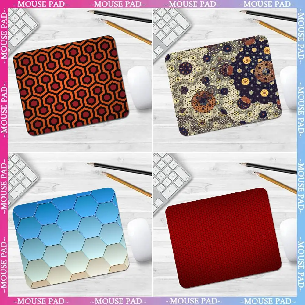 Visual dizziness hexagon Mouse Pad Non-Slip Game esktop Leather Mause Pad Waterproof Anti-Scratch Easy To Clean Mat For Give gif