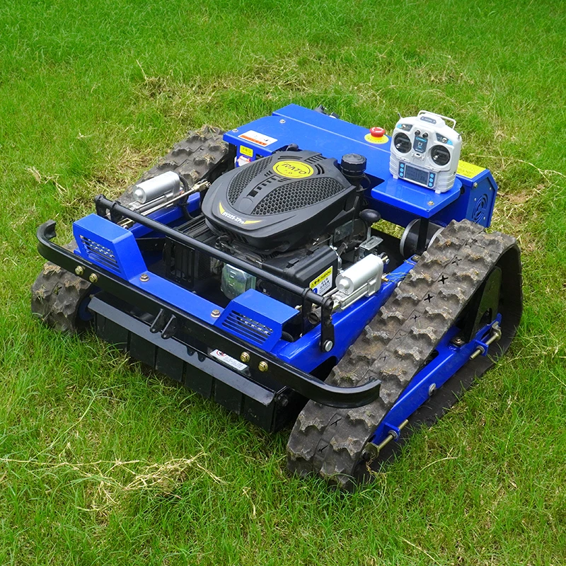 Customized Factory Direct Sales Cheap 550mm Track Remote Control Lawn Mower Zero Turn Lawn Mower Petrol Electric Start