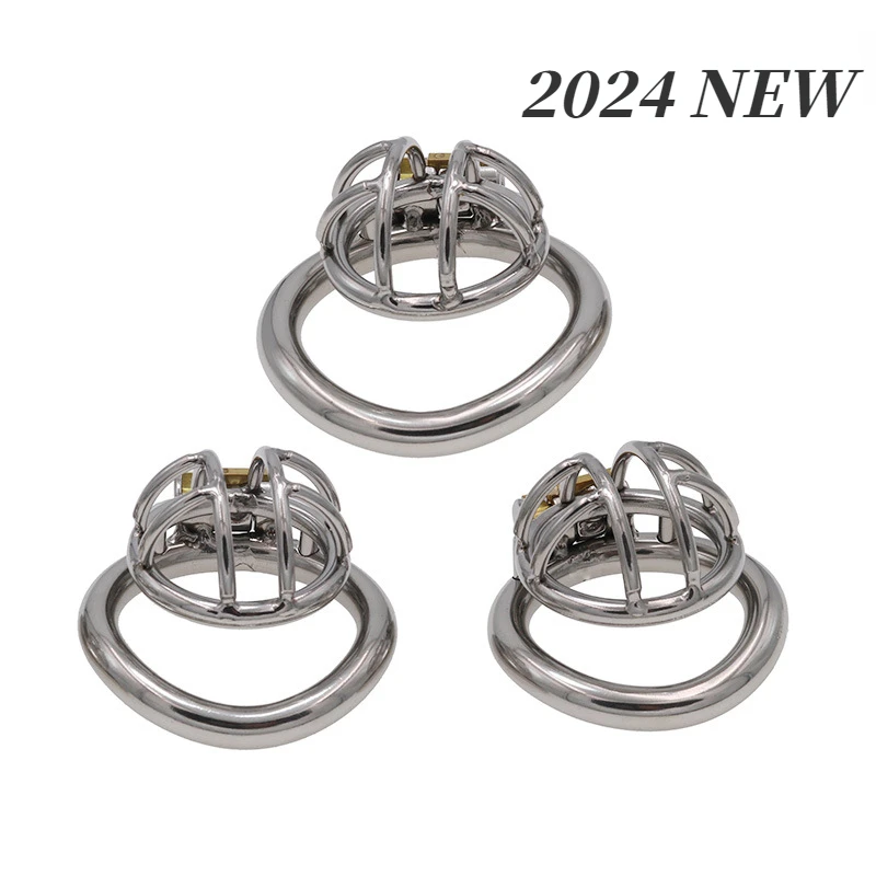 Mini Short Hollow Chastity Cage Stainless Steel Chastity Device Cock Cages Men's Penis Penis Rings Bondage Lock Sex Toys For Men