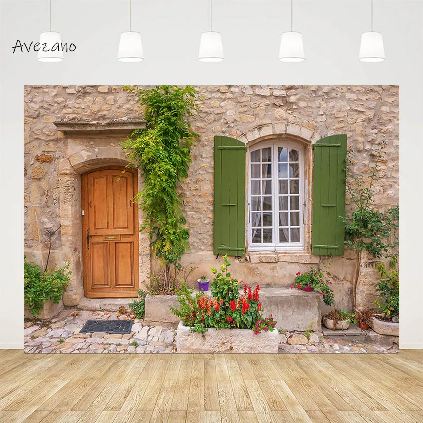 

Avezano Spring Backdrop Photography Garden Yard Flowers Green Grass Window Child Birthday Portrait Background Decor Photo Studio