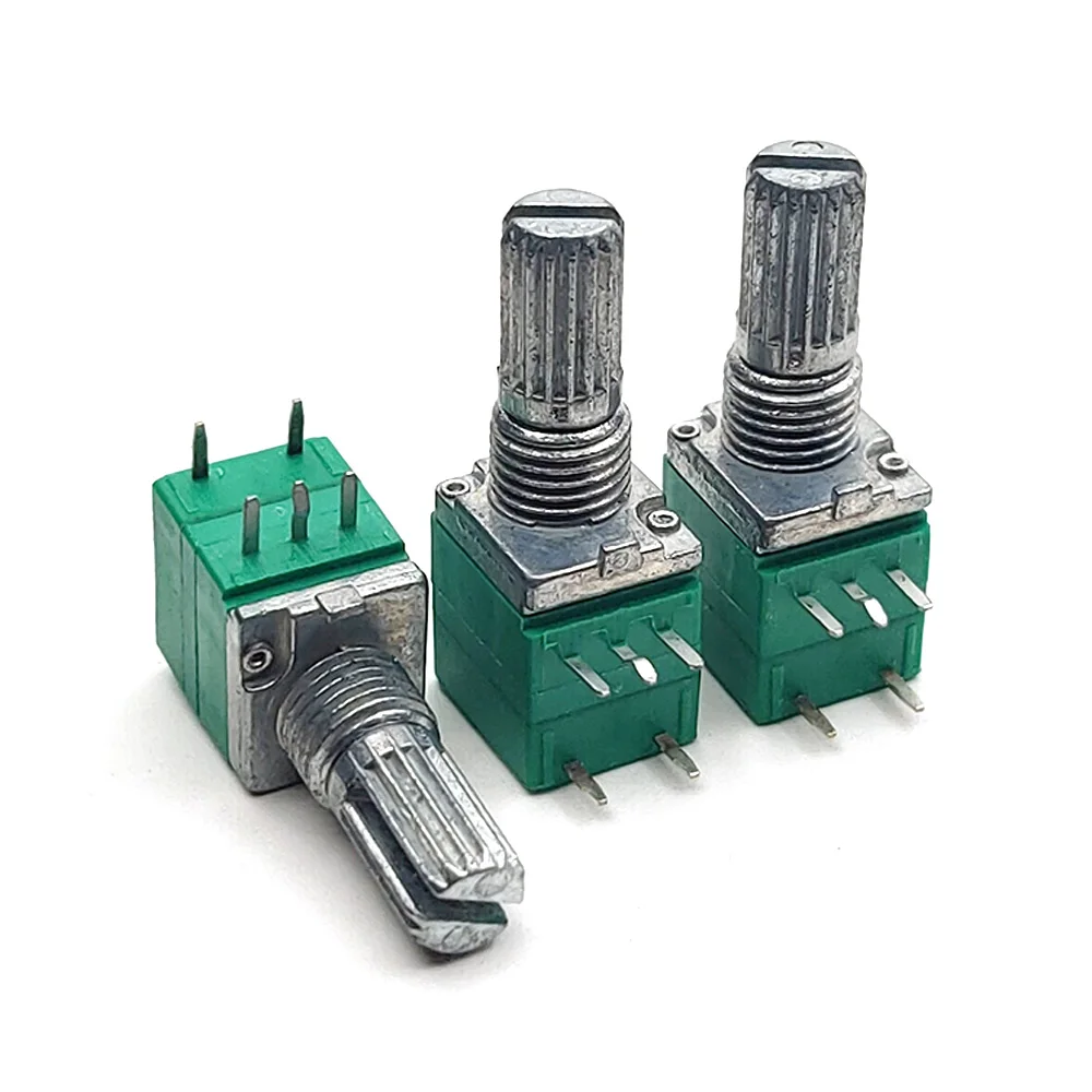 5PCS RV097NS B5K B10K B20K B50K B100K B500K 5K 10K 50K 100K With A Switch Audio 5pin Shaft 15mm Amplifier Sealing Potentiometer