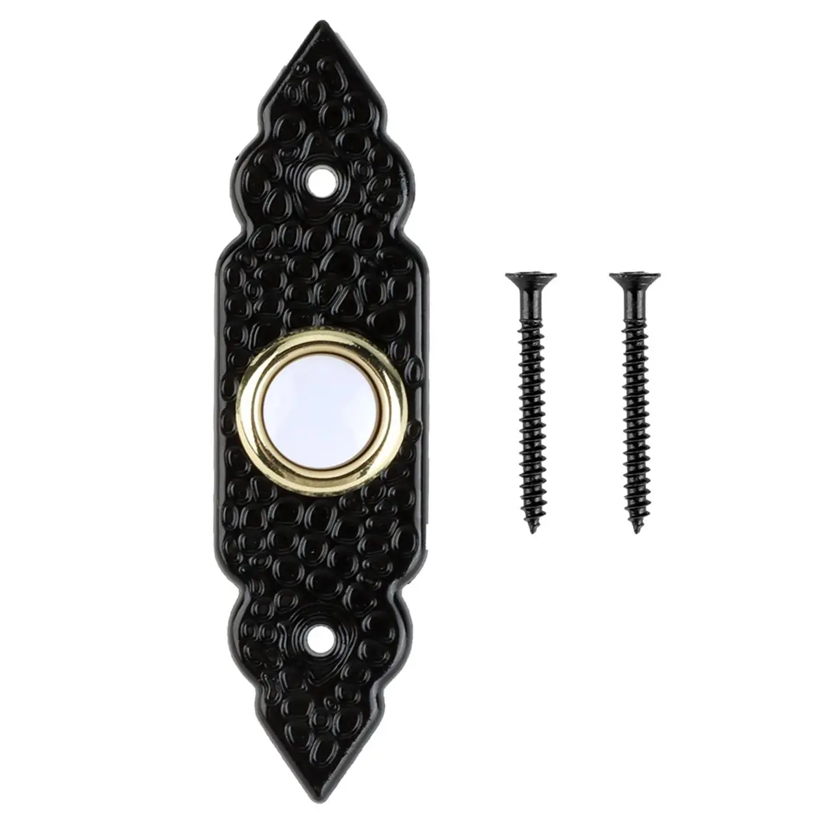 COFA Vintage Style Wired Doorbell Button with Glow, Universal and Easy Installation, Classic Brass Finish for Home