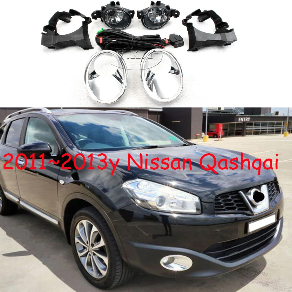 

car bumper headlight for Nissan Qashqai fog light 2011~2013y halogen bulb 4300K Wire of hanress Headlamp for Qashqai fog lamp