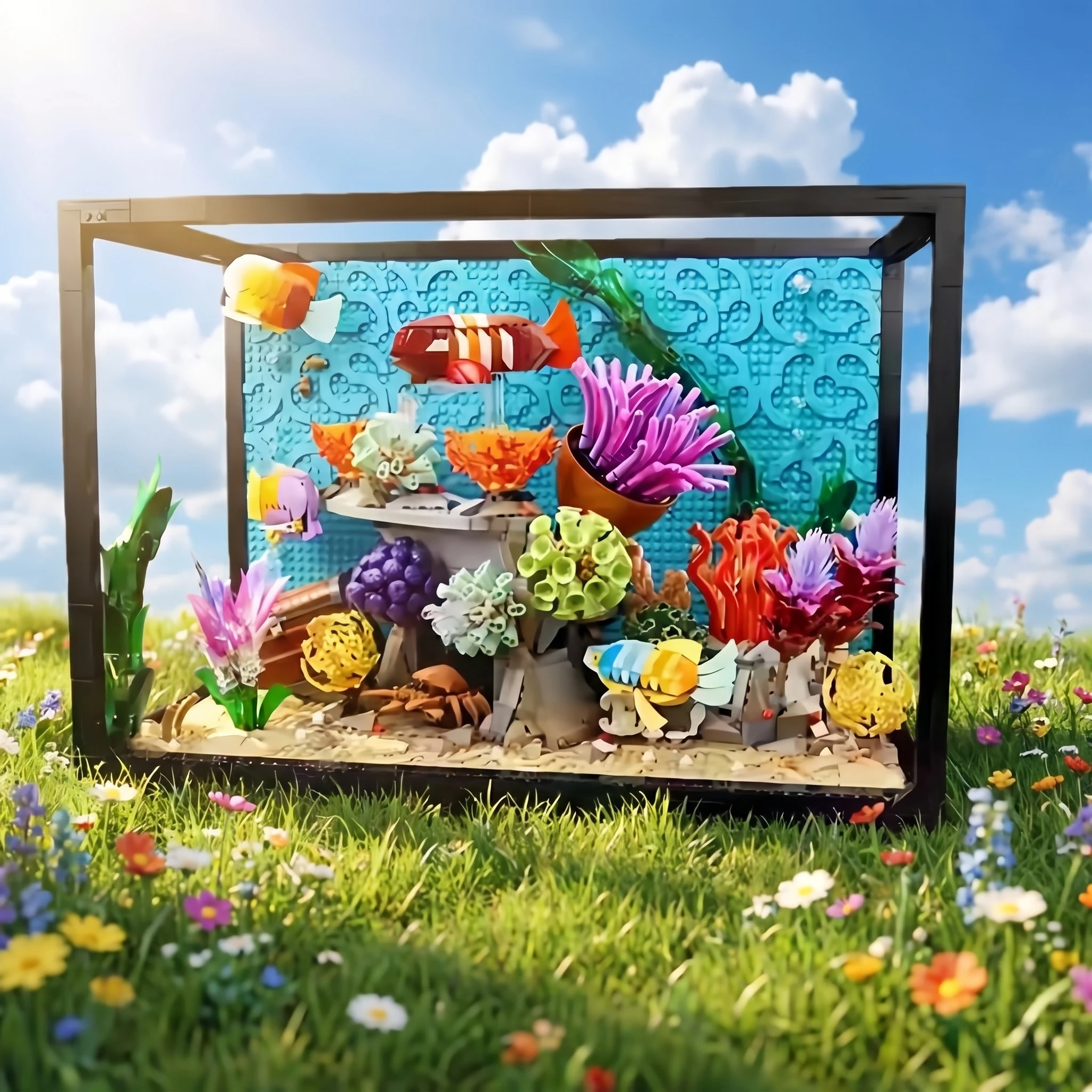 Nieuwe tropische aquariumdecor - Marine Aquarium Cube recensie en prijs
