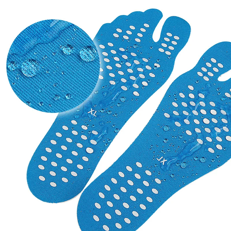 2Pcs=1Pair Beach Insoles Invisible Outsole Foot Stickers Waterproof Self Adhesive Flexible Pool Barefoot Anti-slip Feet Care Pad