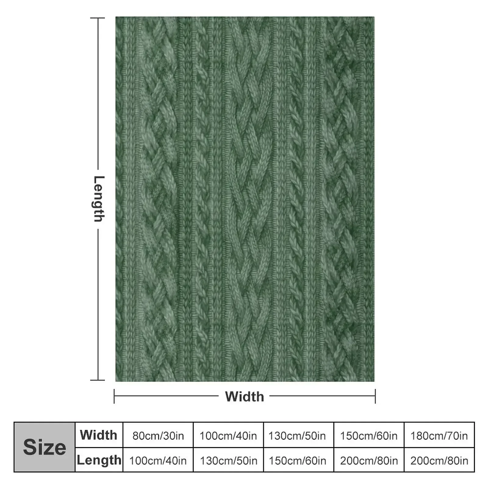 Pine Green Cable Knit Throw Blanket decorative halloween Luxury St Comforter Blankets