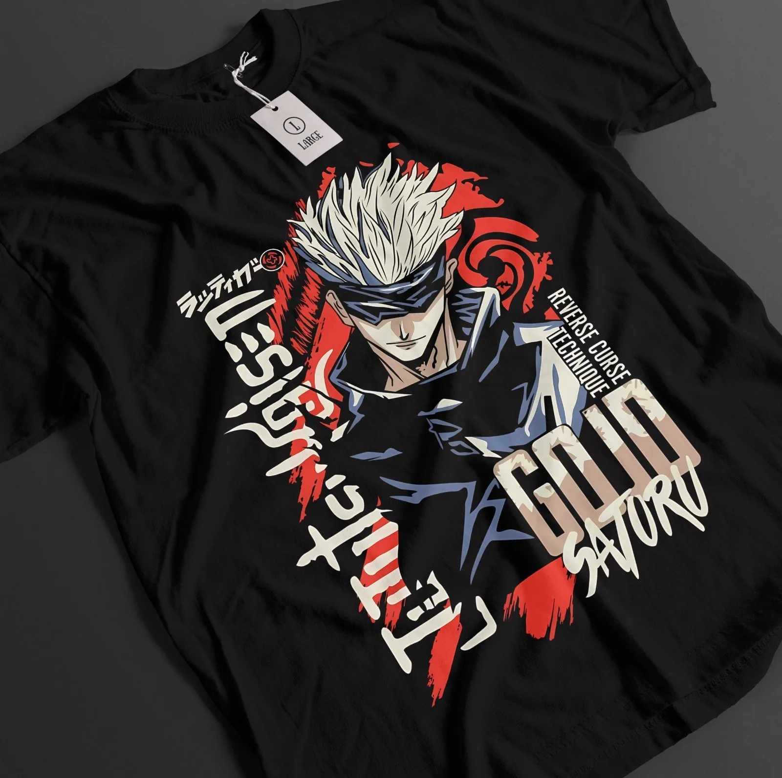 2026 Sommer Jujutsu Kaisen Anime Satoru Gojo Bedrucktes lockeres Kurzarm-T-Shirt aus reiner Baumwolle für Kinder – Unisex, lässig, locker geschnitten