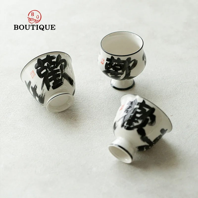 Pure Handwritten Ceramic Tea Cup Chinese Tea Cups Handmade Petal Teacups Bowl Beautiful Supplies Puera Teacup Pottery Maker Puer