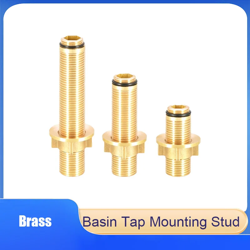 55-110mm Single Cold Water Faucet With Extended Brass Fixing Piece, Double Hole Fastening Screw, High Foot 4-Point Nut