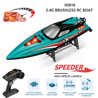 HXJ HJ816 Brushless RC Boat 2.4GHz 55KM/H Professional Remote Control High Speed Racing Boats Model Speedboat VS WL916 Toy Boat