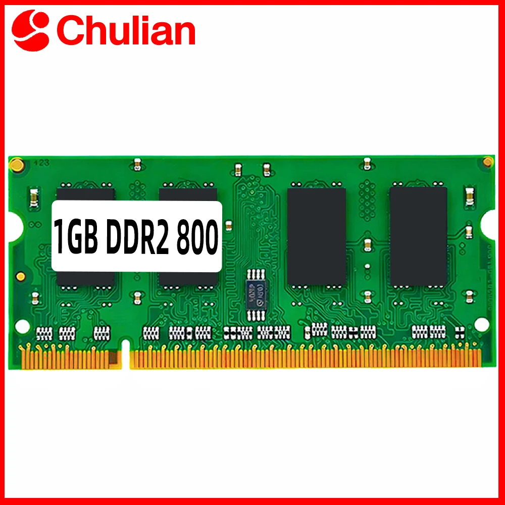 Laptop Memory Memoriam DDR2 800MHz 1GB SO-DIMM RAM 204Pin 1.8v PC2-6400 Non-ECC Unbuffered For Intel CPU Or AMD CPU