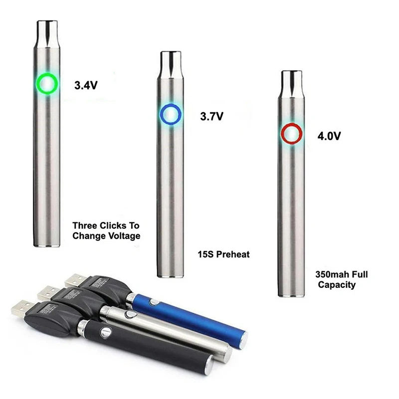 510-draad batterijwagenpen Verstelbare spanning Smart Power Pen Compatibel met cartridge, mini-soldeerboutset met USB-oplader