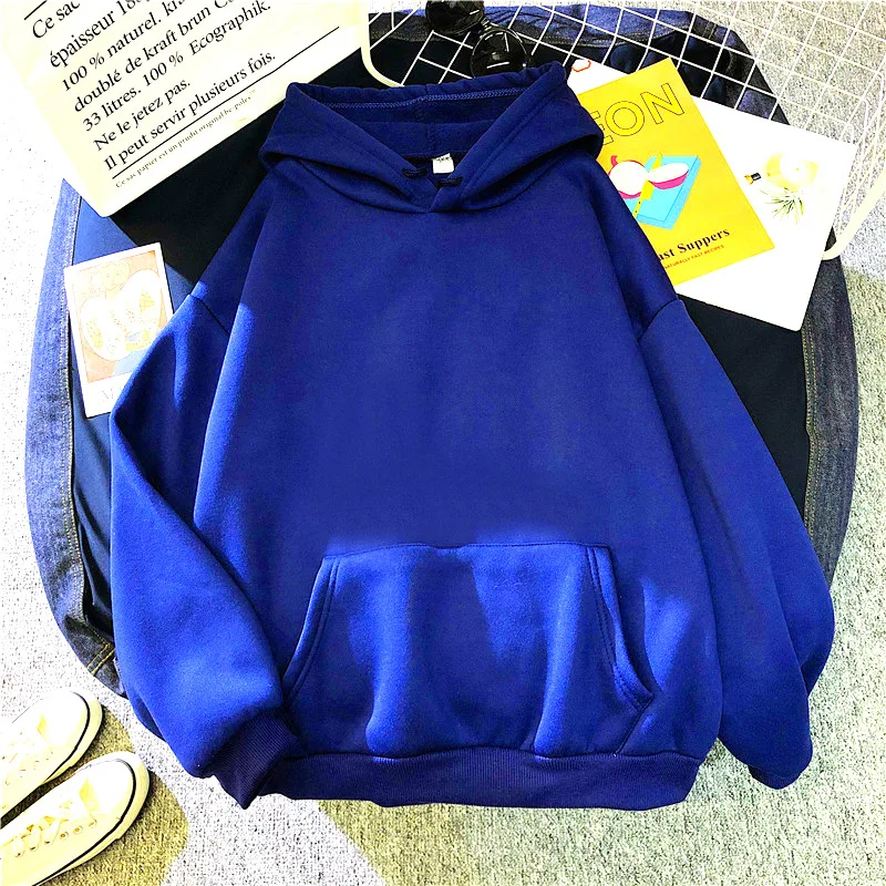 Woman Hoodies Sweatshirts Fashion Solid Color Harajuku Hooded Korean Loose Casual Hip Hop Hoody Y2k Mens Hoodie Streetwear 후드티