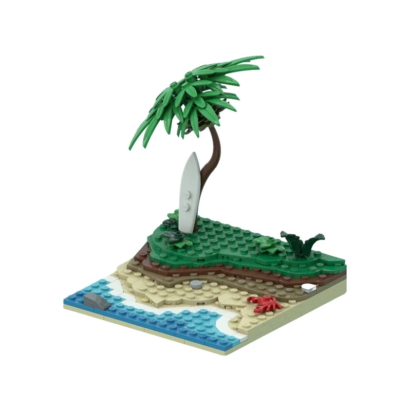 180pcs MOC Island Shore City Model Toy Building Blocks Construction Christmas Gift Brick Assemble Art Craft Birthday Creative