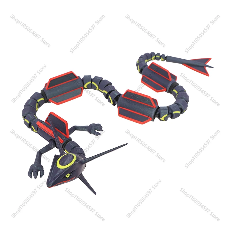 Figurine Pokémon Rayquaza Noir – Série Moncole – 8 Cm, Articulations Mobiles, Collection Officielle Sans Piles
