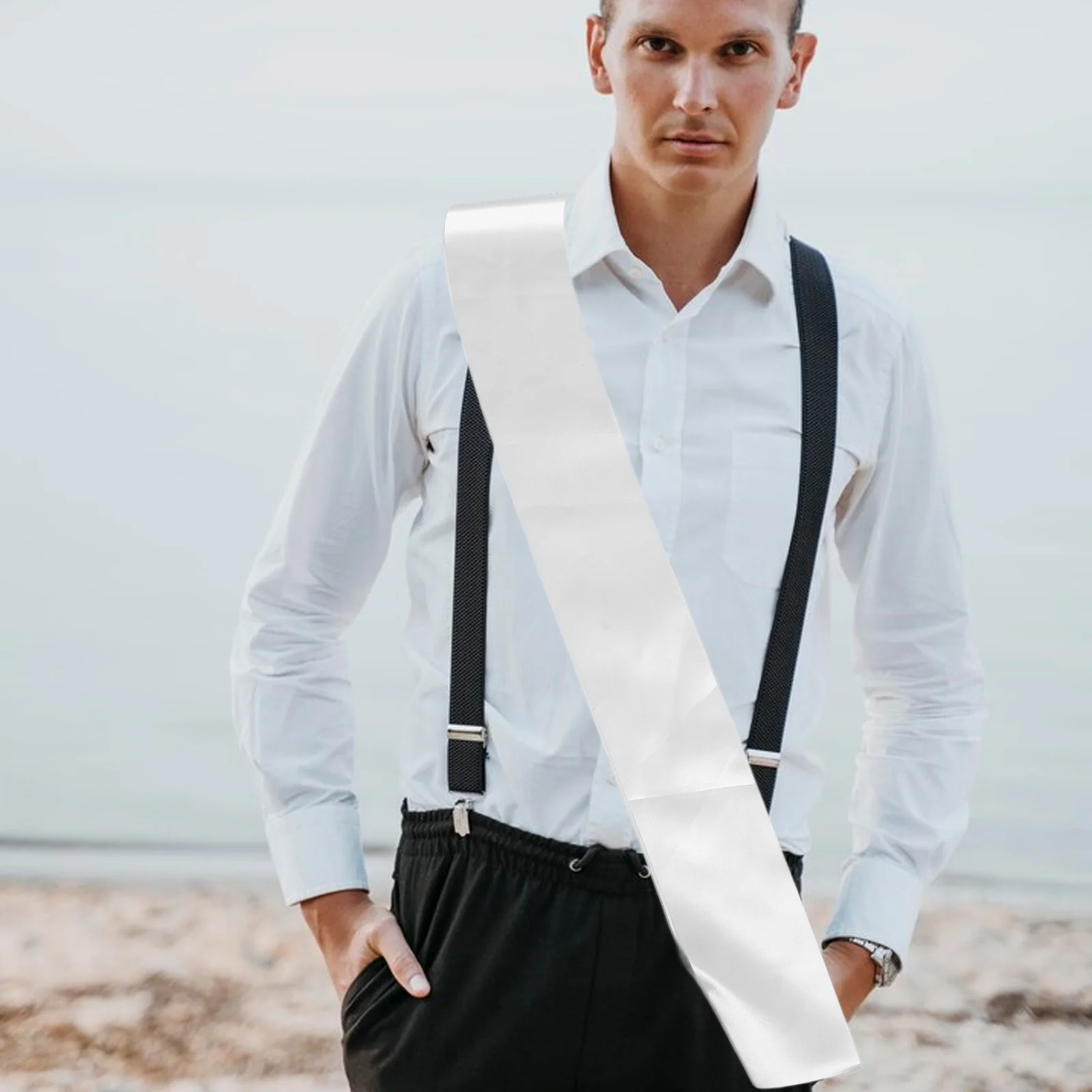 

6Pcs Plain Satin Sash DIY Customizable Letters Birthday Shower Hen Party Decorations Party Sash