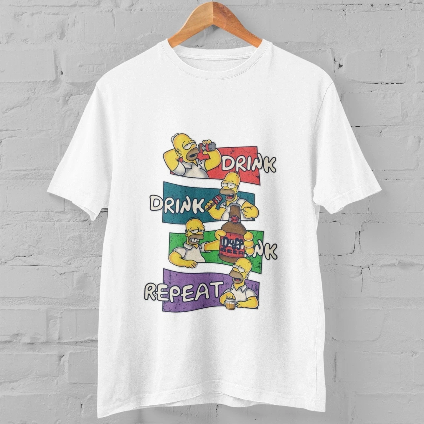 تي شيرت هومر سيمبسون مضحك برسومات البيرة تي شيرت شرب كر داف ريترو كارتون توب