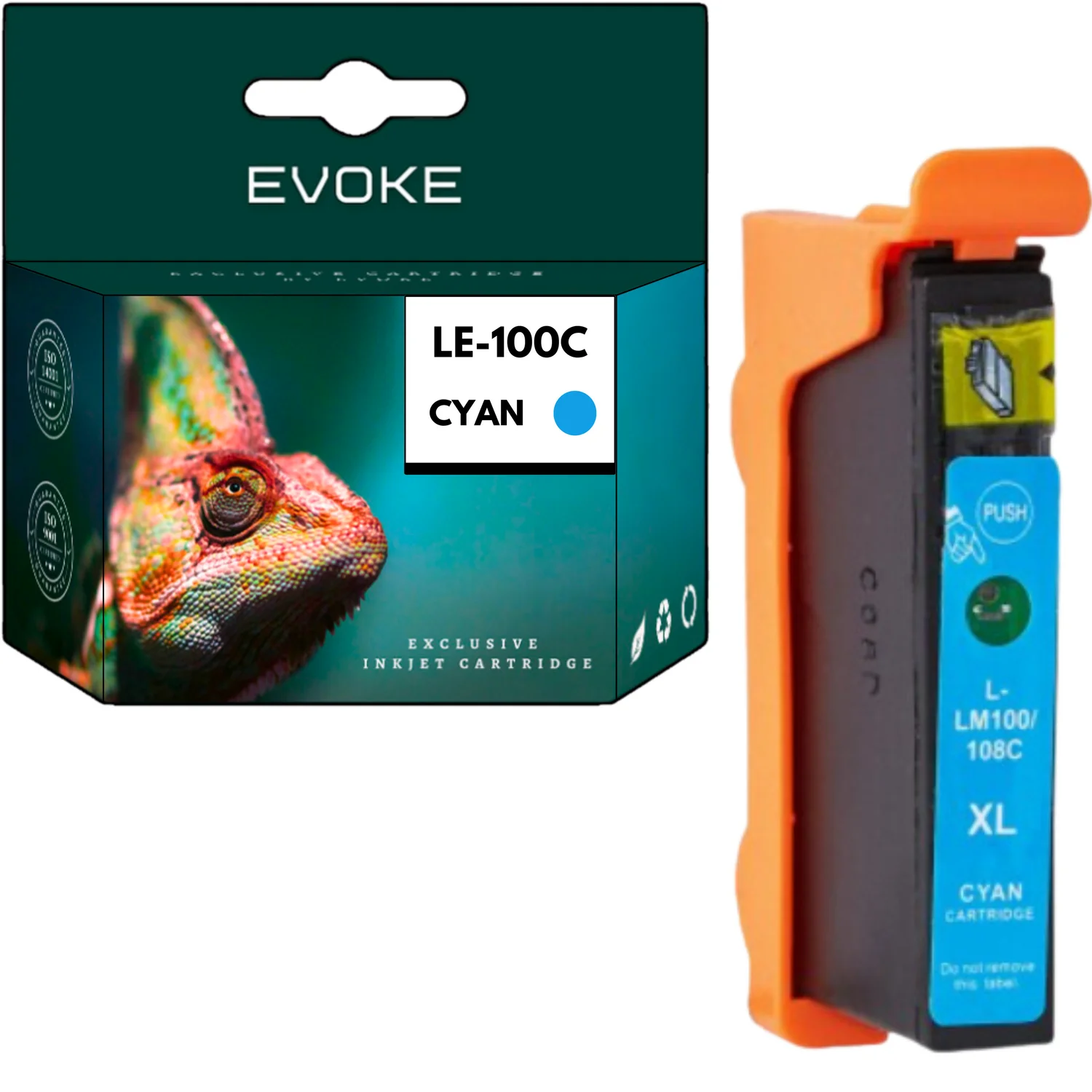 Evoke Compatibele Toner voor Lexmark 100Xc 100 C 014N1069E 14N1069E Cyaan 12 ml 550 Pagina's S300 S301 S302 S305 S405 S505 Pro205 Pro709 Pro901