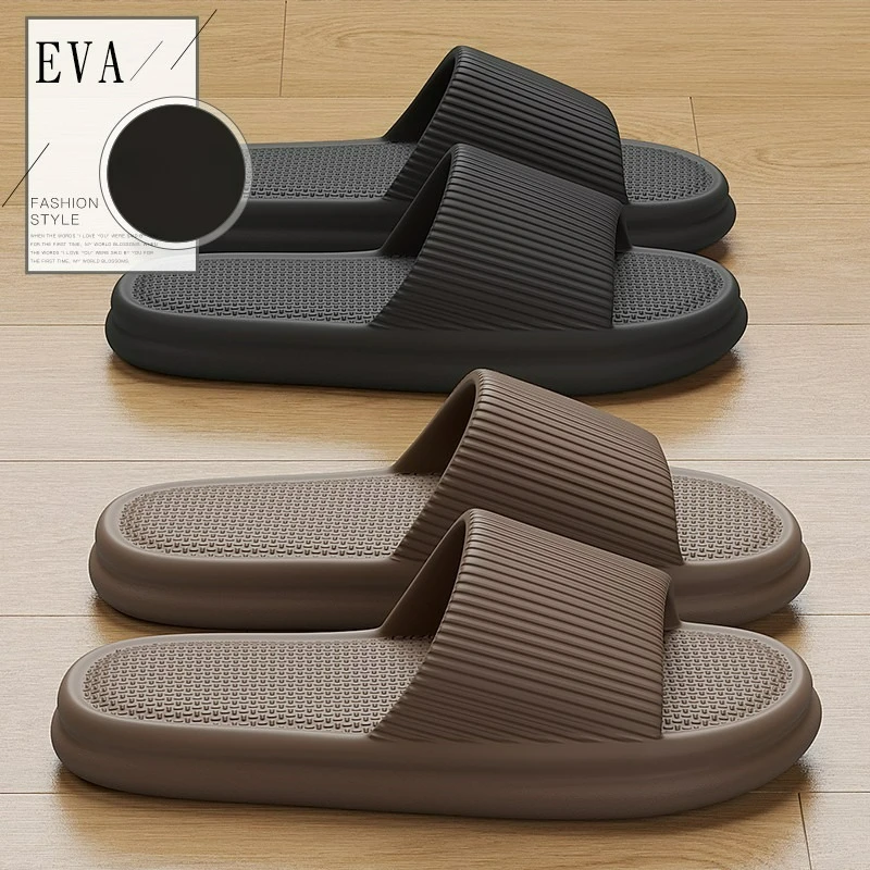 EVA Large Size Cool Slippers for Men  Anti Slip Slippers for Men  Summer Hotel Slippers  Home Indoor Bathroom Shoes Wholesale
