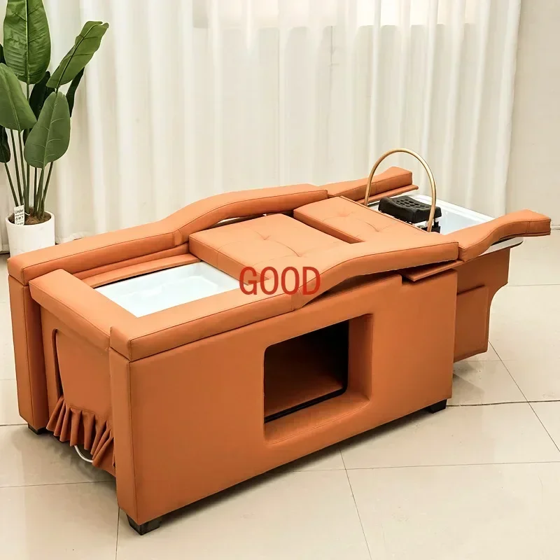 Foot therapy integrated head therapy shampoo bed beauty  special constant temperature water circulation