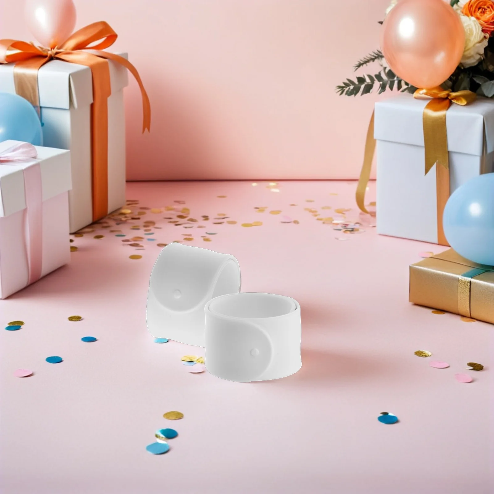 

12Pcs Silicone Slap Bracelets Blank Soft Flexible Wristbands DIY Party Favors Birthday Halloween Christmas Wrist Snap