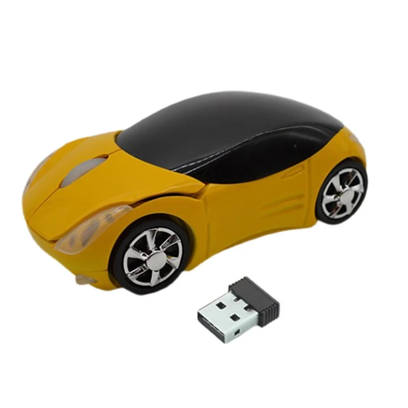 Gaming Mouse Wireless Computer Parts Game Mice Colorful Car Shaped Design for Playing Games 2.4G