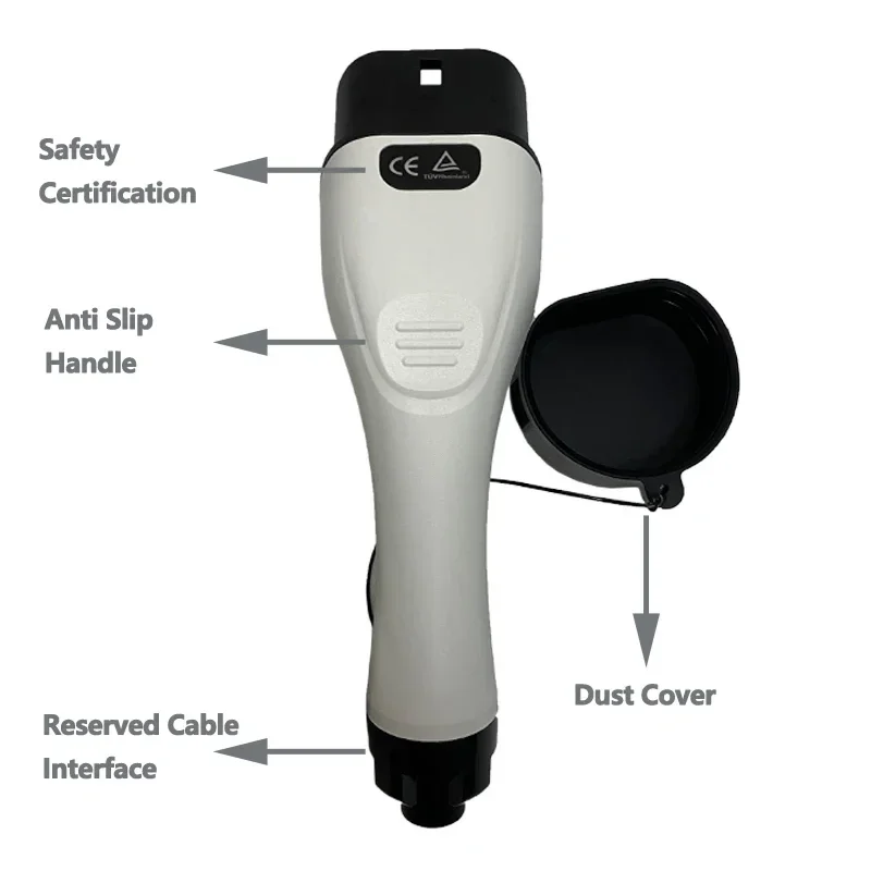 FITMPH-Prise de chargeur EV mâle, Type 2 EVs, allergique à la station de charge EV, 3 phases, 32A, IEC 62196-2, connecteur de chargeur EV