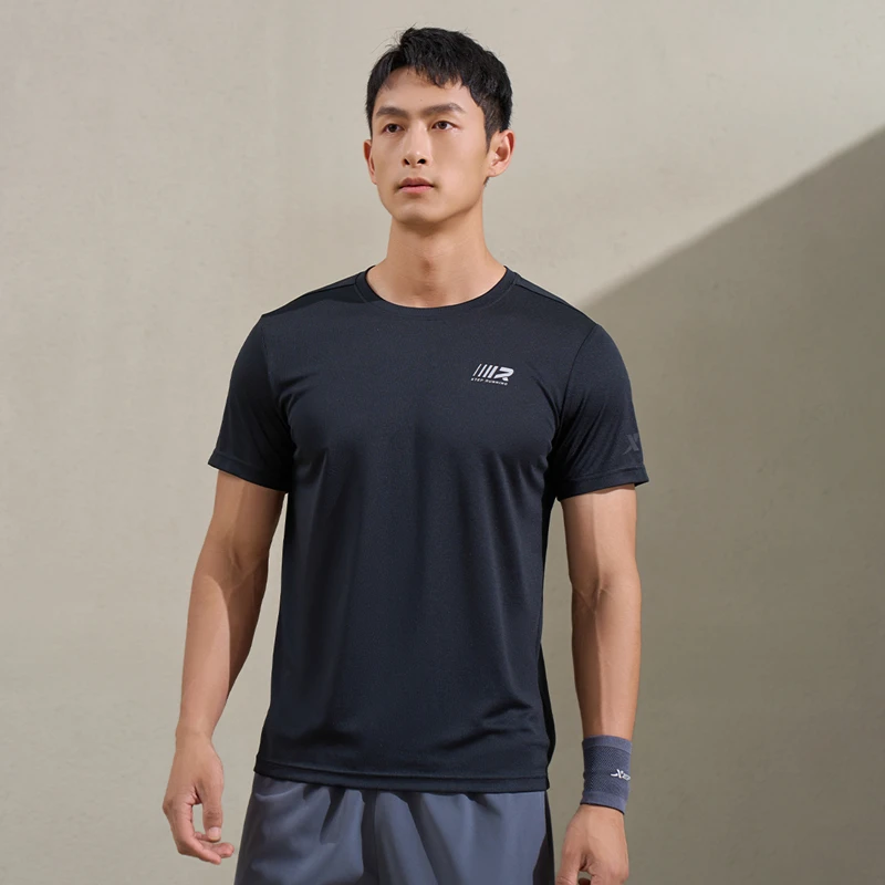 Xtep Short Sleeve Knitted Shirt For Men 2024 Summer Sports Sweatshirt Comfortable Jogging Breathable  Tops 876229010233