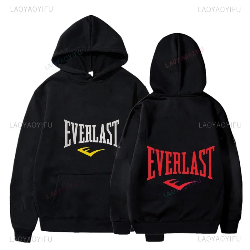 2024 Harajuku Casual Everlast Logo Font Graphic Hoodie Winter Man Sweatshirt Classic Hot Products Selling Street Wear Trends