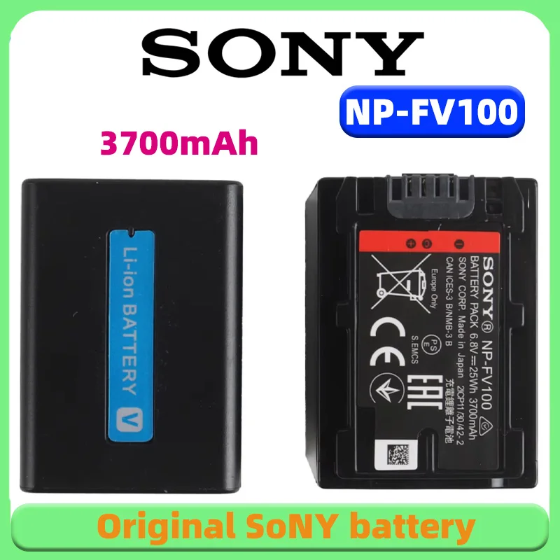 Original NP-FV100 NP FV100 Battery for Sony NP-FV70 NP-FV90 FV120 HDR-SR68 DCR-SX85 DCR-S HDR-CX105 CX110 Camera 3700mAh