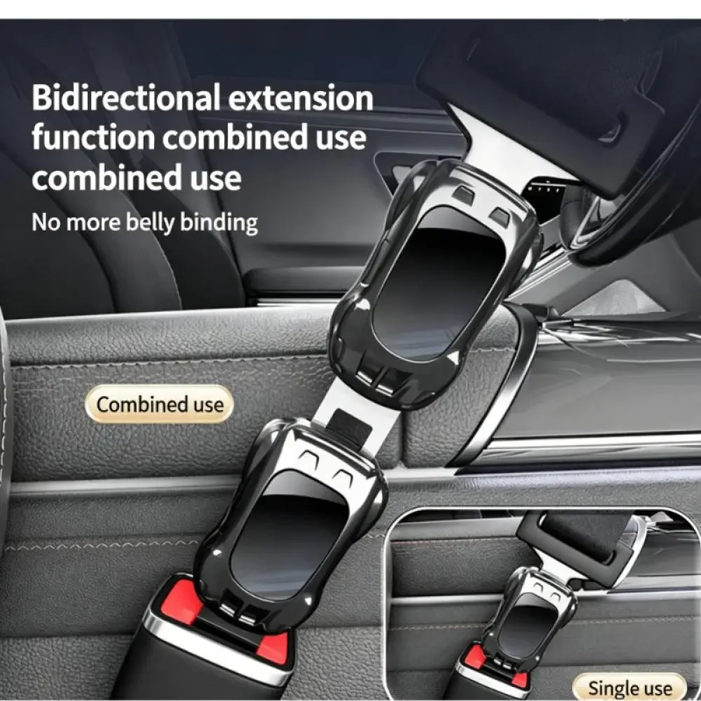 Auto-Sicherheitsgurt-Clip-Verlängerung aus Legierung, Sicherheitsgurt-Verschluss-Stecker, Einsatz-Steckverbinder, Sicherheitsschnalle, Innenraum-Zubehör – Detail 2