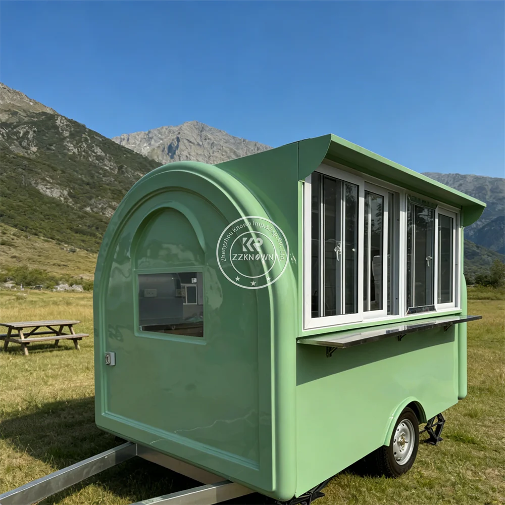

Concession Mobile Street Food Truck Outdoor Kitchen Mobile Catering Trailer Fast Food Catering Food Trailer Fully Equipped