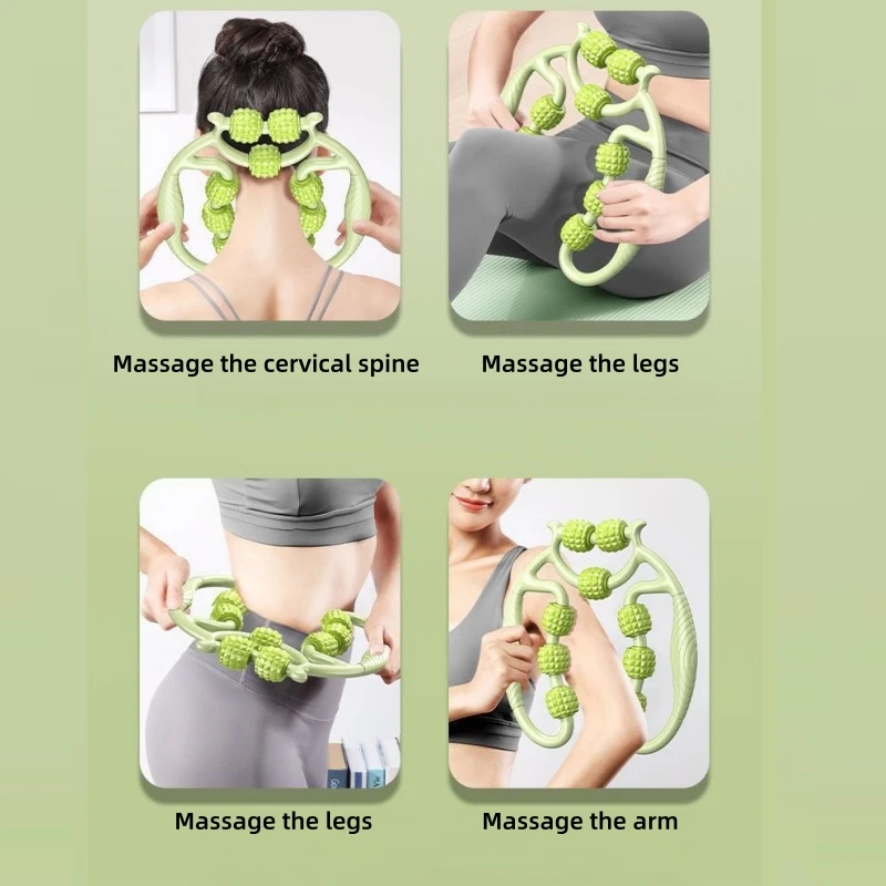 9-wheel circular leg clamp yoga wheel household massage muscle relaxation magic instrument fascia leg beauty foam axle leg clamp