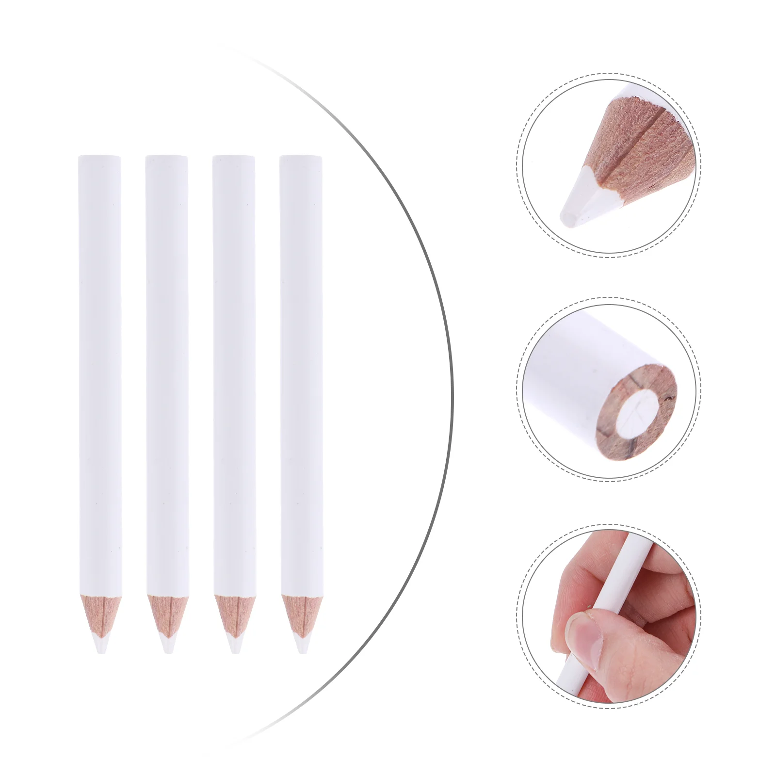 

30 Pcs 2 in 1 Absorb White Pencil Rhinestones for Nails Manicure Wooden Whitening