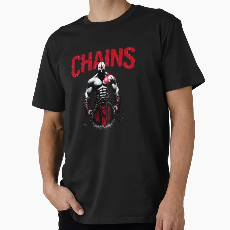 God of War Kratos T Shirt Chains Of Fate Graphic Tee Spartan Warrior Ragnarok Streetwear Short Sleeve Unisex Gamer Gift Tops