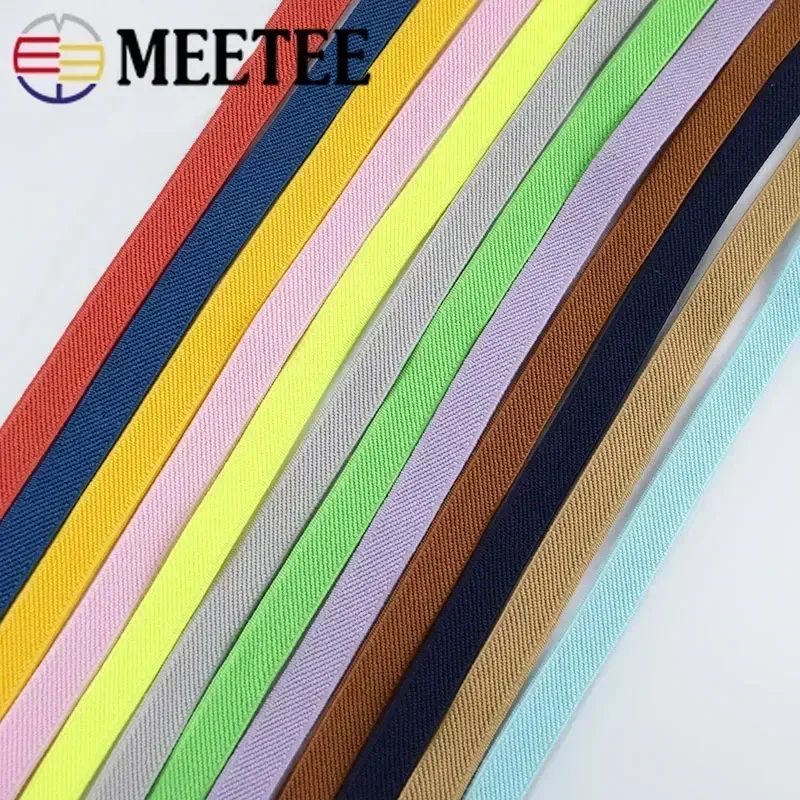 5/10Meter 10mm Webbing Strap Nylon Elastic Band Underwear Straps Decorative Rope Rubber  Garment Sewing Supplies Accessories