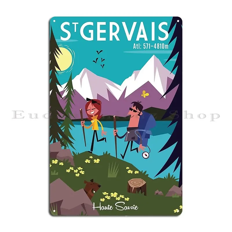 Saint Gervais Poster Metal Plaque Cinema Pub Pub Printed Designing Tin Sign Poster