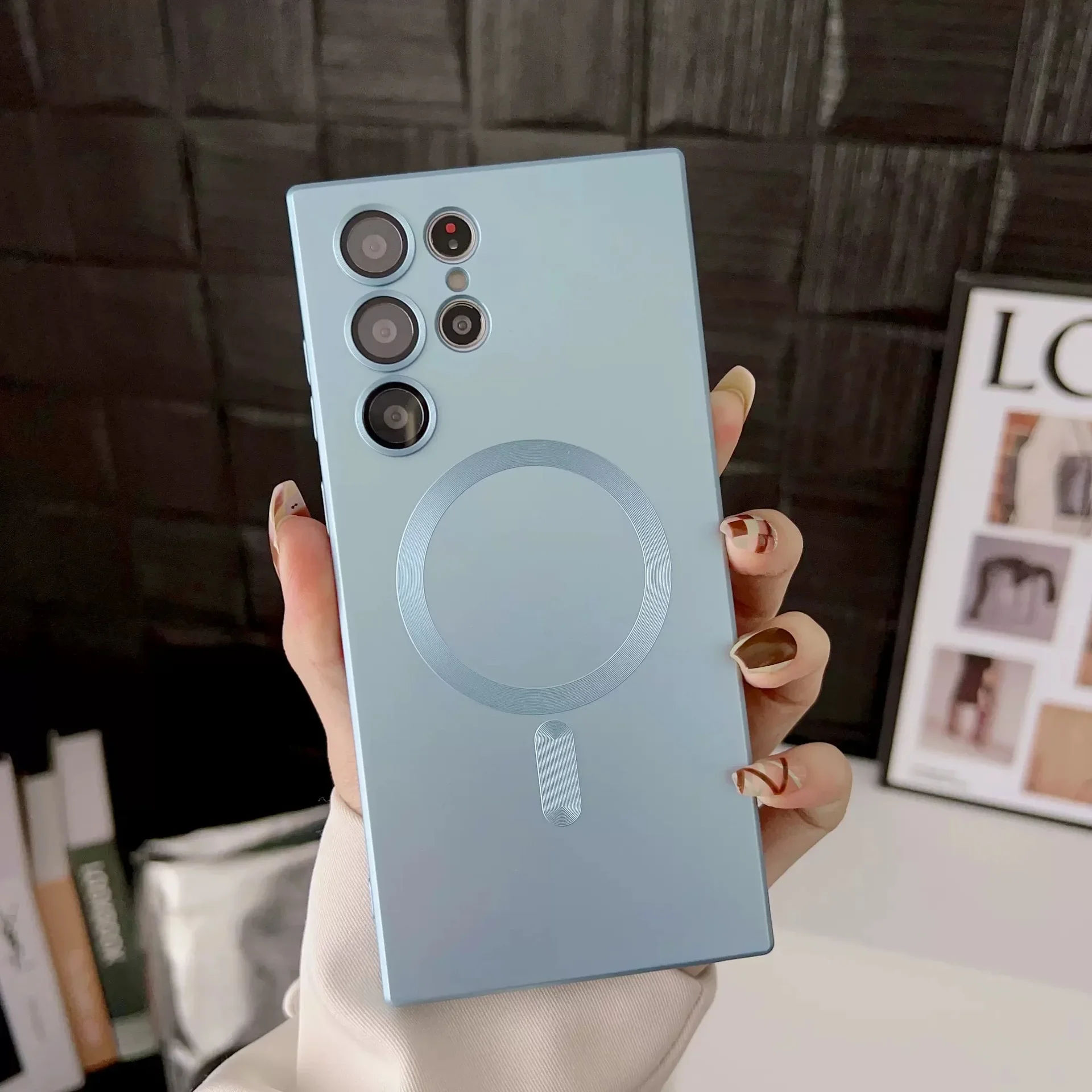 Luxuriöse Magnetische Kabellose Ladehülle für Samsung Galaxy S26 S25 S24 S23 S 26 25 Ultra Plus Hüllen Stoßfeste Weiche Handyhülle