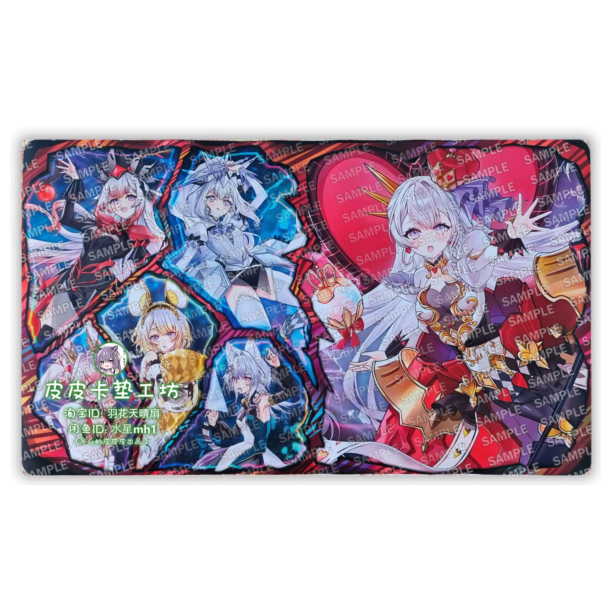 

600X350X2Mm Diy Yu-Gi-Oh! Карточный боевой коврик Maliss Q Hearts Crypter для одного игрока, настольная игра, карточный боевой коврик, подарок