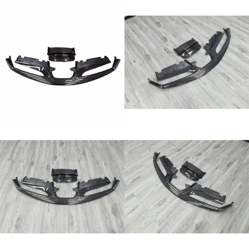 High Quality Type C Carbon Fiber Front Bumper Edge Lip for Ferrari 488 GTB Spider 2015-2018 Body Kit Rear Diffuser