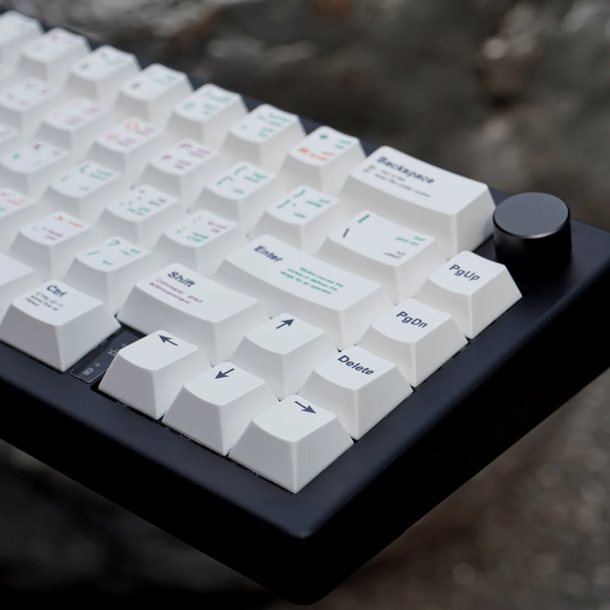 ECHOME-Juego de teclas con tema de programador blanco, tapa de teclado para juegos, sublimación de tinte PBT, perfil Cherry, tapa de tecla para teclado mecánico