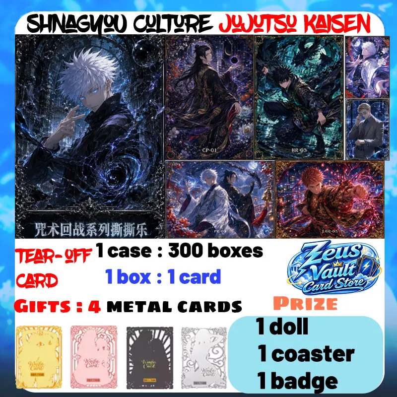 Wholesale 2026 Newest ShangYou Culture Jujutsu Kaisen Tear-off Card Collection Cards Gojo Satoru Party Toys Birthday GiftsTendy