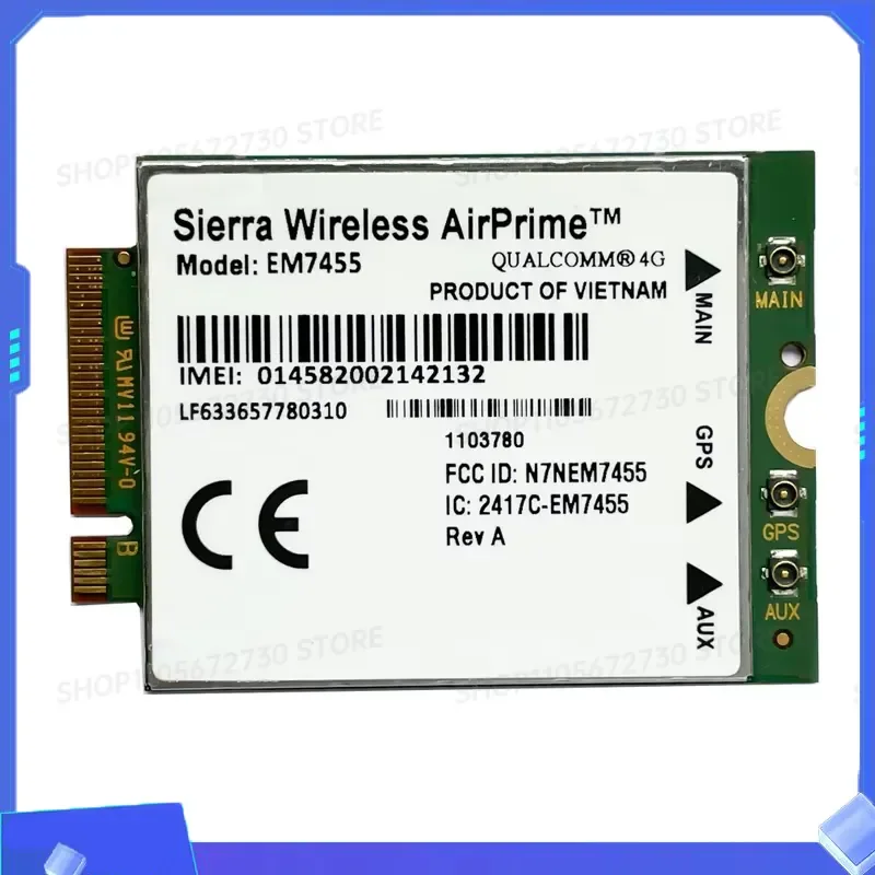 for UU 2026 Em7455 Ngff M.2 4G LTE WWAN Module Cat6 300Mbps FDD Tdd 1103582 Spare Part for Laptop and 4G Router