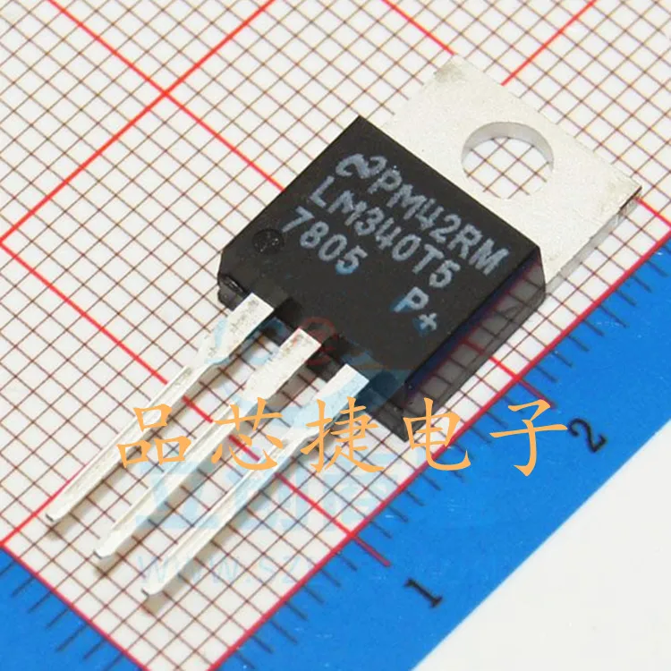 10pcs orginal new LM7805CT silk screen LM340T5 7805 TO220 5V three terminal voltage regulator chip