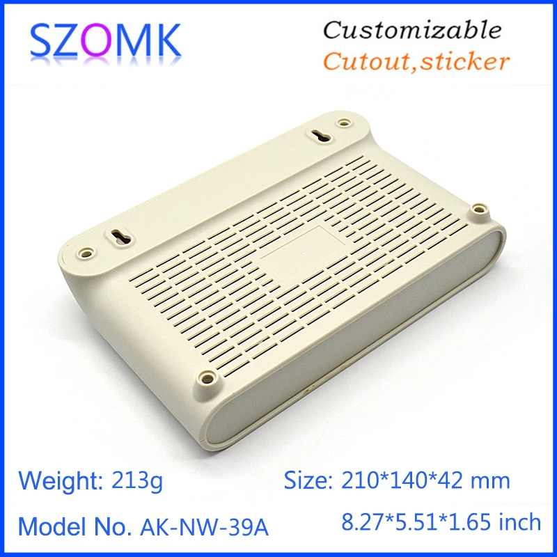 1Piece 210*140*42mm custom plastic pcb enclosure for LCD electronic project szomk instrument housing plastic equipment box